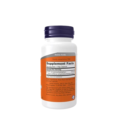 NOW Foods, 5-HTP, 100 mg, 60 capsules végétales