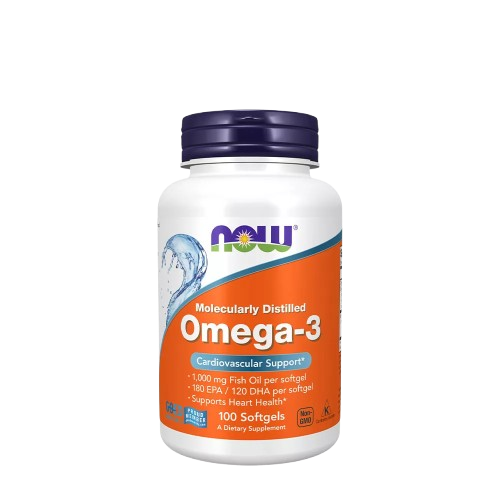NOW Foods, Omega 3, Molecularly Distilled, 100 capsules
