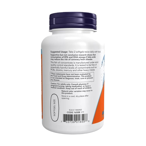 NOW Foods, Omega 3, Molecularly Distilled, 100 capsules