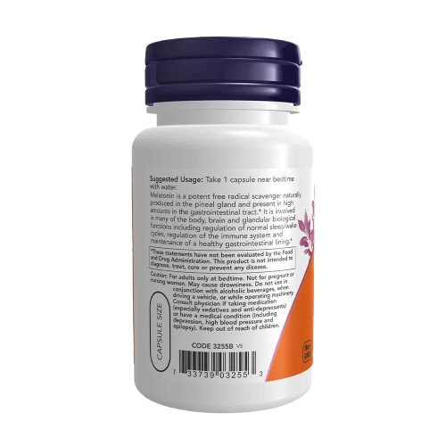 NOW Foods, Melatonin, 3 mg, 60 comprimés