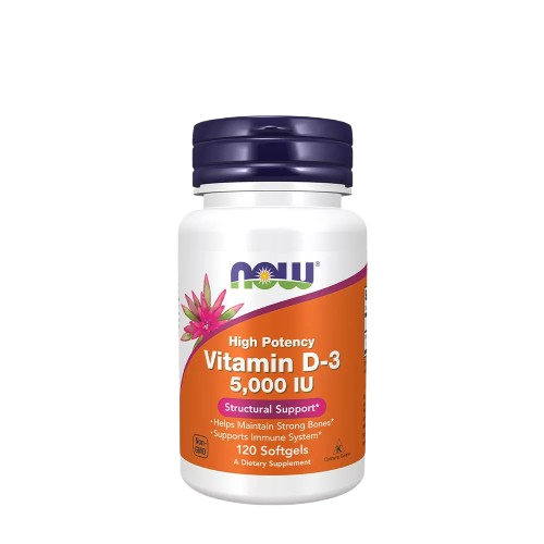 NOW Foods, Vitamine D3, Haute efficacité, 125 µg (5000 UI), 120 capsules