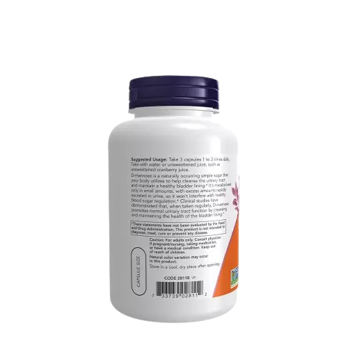 NOW Foods, D-Mannose, 500 mg, 120 Gélules végétales