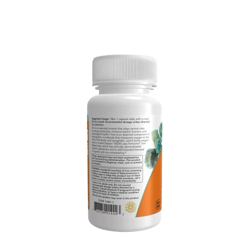 NOW Foods, Fer, 36 mg, 90 gélules végétales