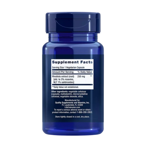 Life Extension Rhodiola Extract 250 mg (60 Capsule végétale)