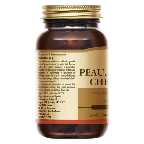 Solgar, Peau, cheveux, ongles, 60 comprimés