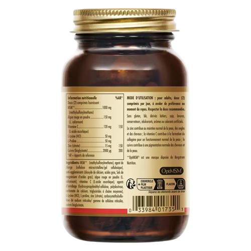 Solgar, Peau, cheveux, ongles, 60 comprimés