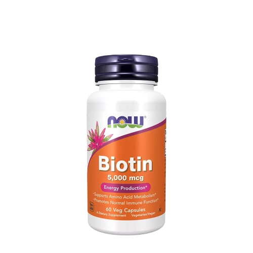 NOW Foods - Biotin 5,000 mcg (60 Capsules végétale)